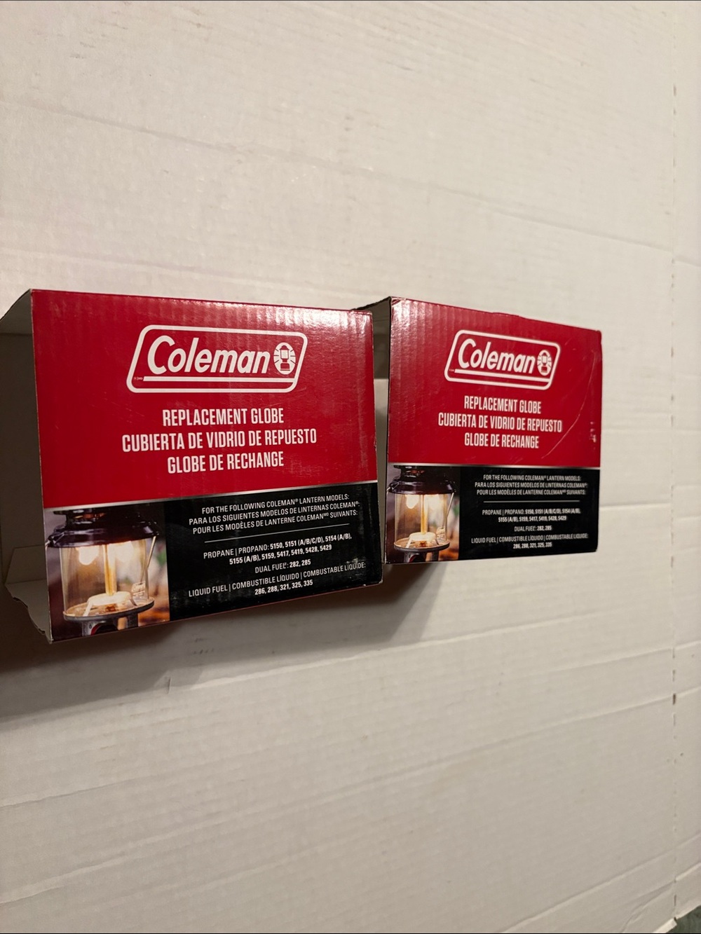 Two new in package Coleman Replacement Globes for Coleman propane Lanterns